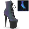FLAMINGO-1020REFL Plateau Stiefeletten Grün/Schwarz | Pleaser