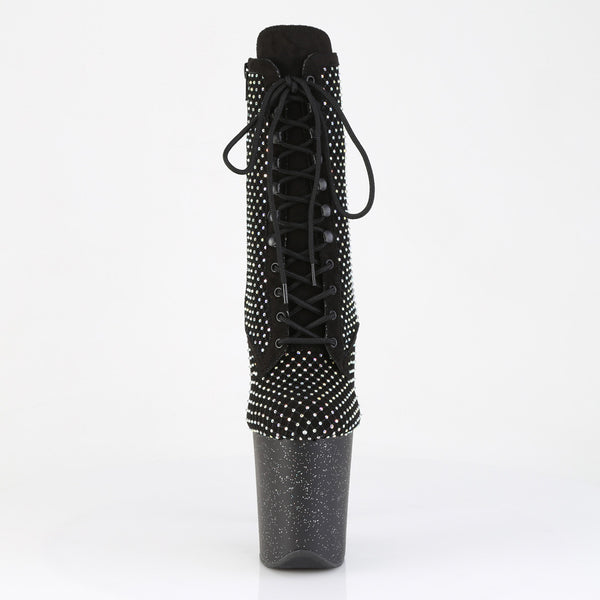 FLAMINGO-1020RM Plateau Stiefeletten schwarz | Pleaser