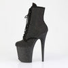 FLAMINGO-1020RM Plateau Stiefeletten schwarz | Pleaser