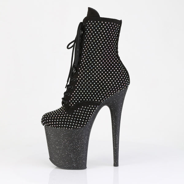 FLAMINGO-1020RM Plateau Stiefeletten schwarz | Pleaser