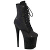 FLAMINGO-1020RM Plateau Stiefeletten schwarz | Pleaser