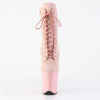 FLAMINGO-1020RM Plateau Stiefeletten Rosa Glitzer von Pleaser – Ansicht 2