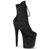 FLAMINGO-1020WR Plateau Stiefeletten Schwarz Matt Glitzer | Pleaser