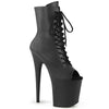 FLAMINGO-1021 Plateau Stiefeletten Schwarz Matt | Pleaser