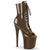 FLAMINGO-1021 Plateau Peeptoe Stiefelette - Braun Lack | Pleaser