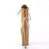 FLAMINGO-1021 Plateau Peeptoe Stiefeletten - Nude Lack | Pleaser