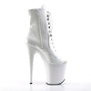 FLAMINGO-1021 Plateau Stiefeletten Weiss | Pleaser