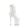 FLAMINGO-1021 Plateau Stiefeletten Weiss Matt | Pleaser