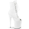 FLAMINGO-1021 Plateau Stiefeletten Weiss Matt | Pleaser