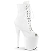 FLAMINGO-1021 Plateau Stiefeletten Weiss Matt | Pleaser
