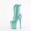 FLAMINGO-1040GP - Plateau Stiefeletten - Mint Grün/Glitzer Lack | Pleaser