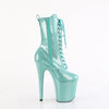FLAMINGO-1040GP - Plateau Stiefeletten - Mint Grün/Glitzer Lack | Pleaser
