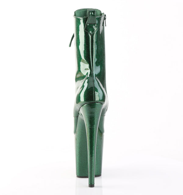 FLAMINGO-1040GP Plateau Stiefeletten Grün von Pleaser – Ansicht 4
