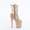 FLAMINGO-1040GP Plateau Stiefeletten Gold mit Glitzer | Pleaser