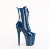 FLAMINGO-1040GP Plateau Stiefeletten Blau Lack | Pleaser