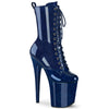 FLAMINGO-1040GP Plateau Stiefeletten Blau Lack | Pleaser