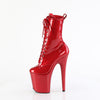 FLAMINGO-1040GP Plateau Stiefeletten Rot Lack | Pleaser