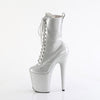 FLAMINGO-1040GP Plateau Stiefeletten Silber | Pleaser