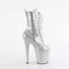 FLAMINGO-1040GP Plateau Stiefeletten Silber | Pleaser