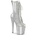 FLAMINGO-1040GP Plateau Stiefeletten Silber | Pleaser
