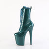 FLAMINGO-1040GP - Plateau Stiefeletten - Türkis Blau/Glitzer Lack | Pleaser