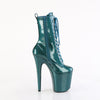 FLAMINGO-1040GP - Plateau Stiefeletten - Türkis Blau/Glitzer Lack | Pleaser