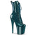 FLAMINGO-1040GP - Plateau Stiefeletten - Türkis Blau/Glitzer Lack | Pleaser