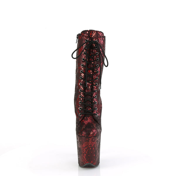 FLAMINGO-1040SPF Plateau Stiefeletten Rot von Pleaser – Ansicht 2