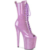 FLAMINGO-1041GP Plateau Stiefeletten Lila von Pleaser