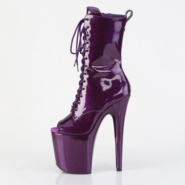 FLAMINGO-1041GP Plateau Stiefeletten violett von Pleaser – Ansicht 3
