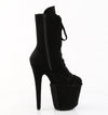 FLAMINGO-1045VEL Plateau Stiefeletten - Schwarz Velour von Pleaser – Ansicht 5