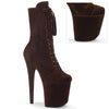 FLAMINGO-1045VEL Plateau Stiefeletten Braun Velour/Wildleder von Pleaser