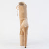 FLAMINGO-1045VEL Plateau Stiefeletten Beige Velour von Pleaser – Ansicht 4