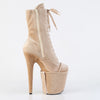 FLAMINGO-1045VEL Plateau Stiefeletten Beige Velour von Pleaser – Ansicht 5