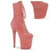 FLAMINGO-1045VEL Plateau Stiefeletten Pink Velour | Pleaser
