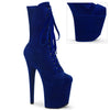 FLAMINGO-1045VEL Plateau Stiefeletten - Blau Velour | Pleaser