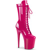 FLAMINGO-1050 Plateau Stiefeletten Pink Lack | Pleaser