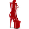 FLAMINGO-1050 Plateau Stiefeletten Rot Lack | Pleaser