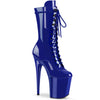 FLAMINGO-1050 Plateau Stiefeletten Blau Lack | Pleaser