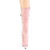 FLAMINGO-1050FS Plateau Stiefeletten - Rosa Samt | Pleaser