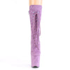 FLAMINGO-1050FS Plateau Stiefeletten Lila Samt | Pleaser
