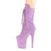 FLAMINGO-1050FS Plateau Stiefeletten Lila Samt | Pleaser