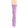 FLAMINGO-1050FS Plateau Stiefeletten Lila Samt | Pleaser