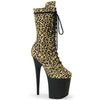 FLAMINGO-1050LP Plateau Stiefeletten Leopardenmuster Samt | Pleaser