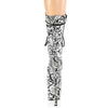 FLAMINGO-1050SP Plateau Stiefeletten - Schwarz/Weiß von Pleaser – Ansicht 4