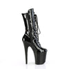 FLAMINGO-1053 - Plateau Stiefeletten - Schwarz Lack | Pleaser