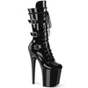 FLAMINGO-1053 - Plateau Stiefeletten - Schwarz Lack | Pleaser