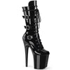 FLAMINGO-1053 - Plateau Stiefeletten - Schwarz Lack | Pleaser