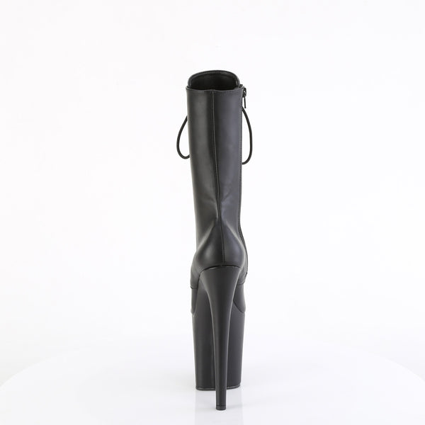 FLAMINGO-1054 Plateau Stiefeletten Schwarz Matt von Pleaser – Ansicht 4