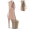 FLAMINGO-1054DC Plateau Stiefeletten Beige/Olive | Pleaser